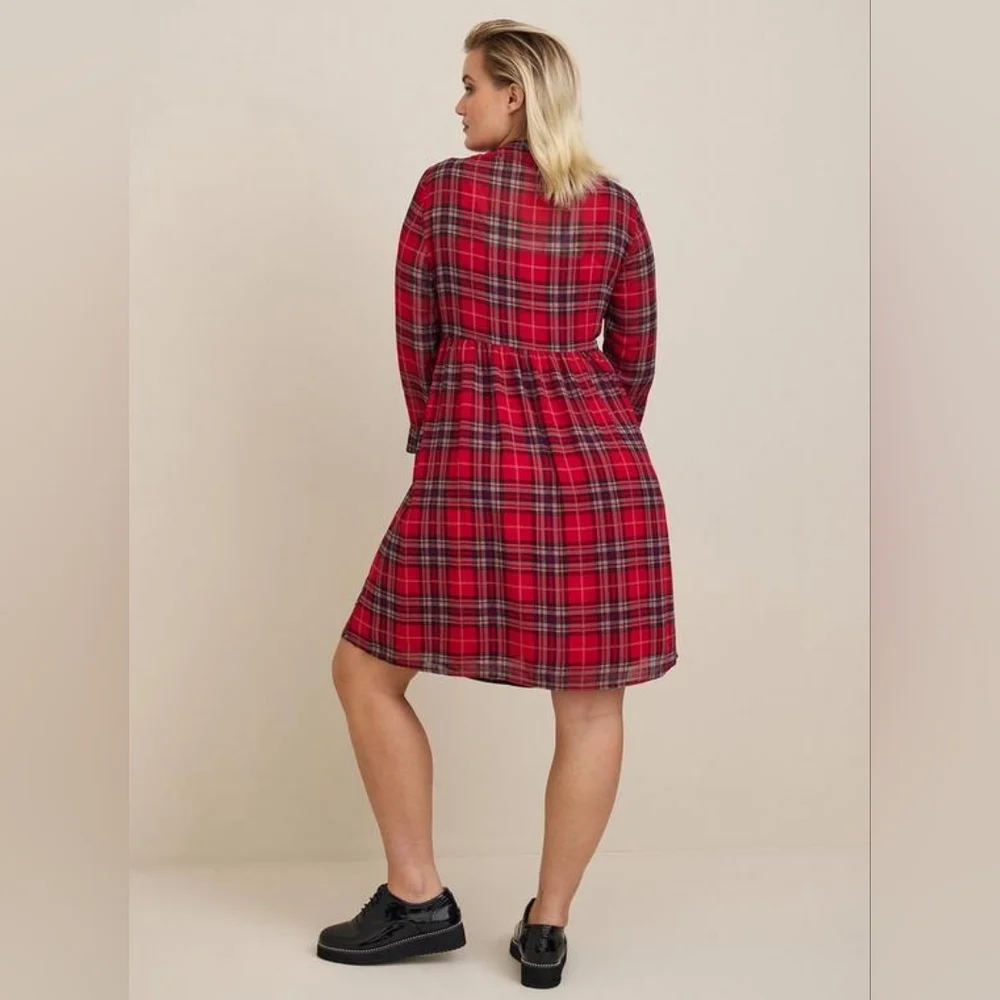 NWT Torrid Mini Chiffon Button Front Shirtdress 3 - Picture 2 of 11